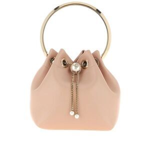 JIMMY CHOO Pearl Embellished Bucket Bag Women NUDE Handbags